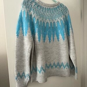 New Sundance turquoise & gray sweater size XL.